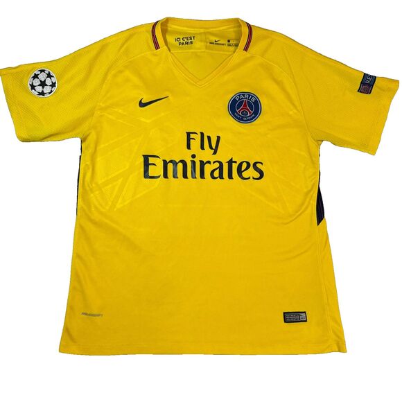 Paris Saint-Germain 2017-2018 PSG Away Shirt Football Jersey Nike Mens Size L - Picture 1 of 15
